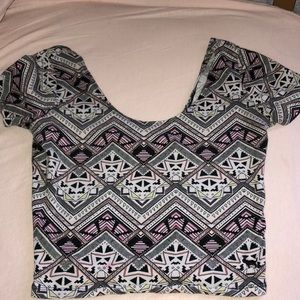 Geometric crop top